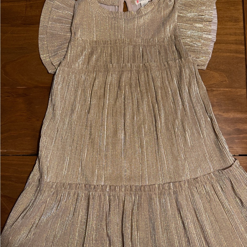 Crewcuts Shimmering Gold Kids Dress